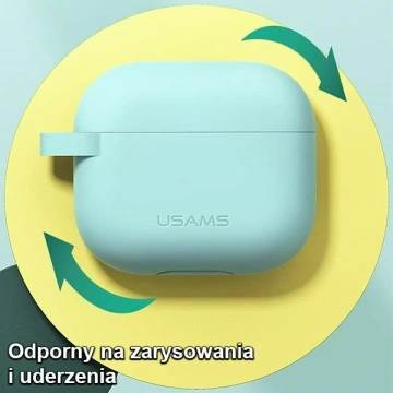 Etui ochronne na słuchawki USAMS do Apple AirPods 3 silicon niebieski/blue BH741AP02 (US-BH741)