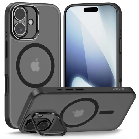 Etui Tech-Protect MagStand MagSafe do iPhone 17, czarny mat