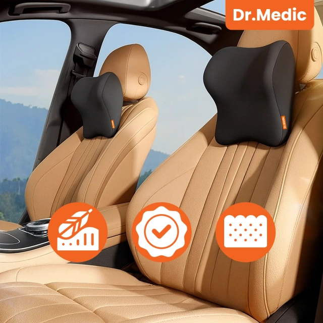 Poduszka do Samochodu pod Głowę Kark Szyję DR.MEDIC NeckRest™ Ergonomiczna poduszka na fotel zagłówek krzesło do biura auta dla kierowcy pasażera