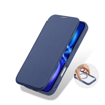 Etui do iPhone 17 Air Dux Ducis Skin X Pro MagSafe Portfel Niebieskie