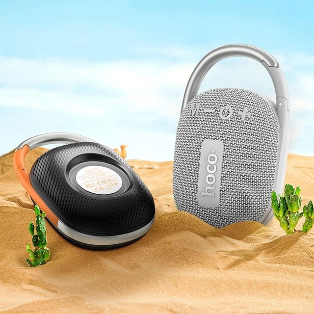 Głośnik Bluetooth HOCO HC17 5W 2h z Karabińczykiem Szary