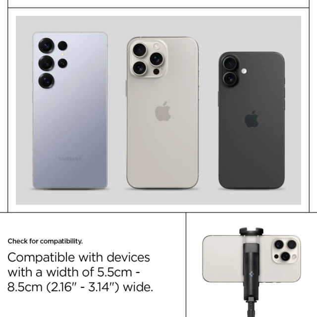 Kijek do selfie Spigen S541W Tripod 146 cm z pilotem Bluetooth & statywem