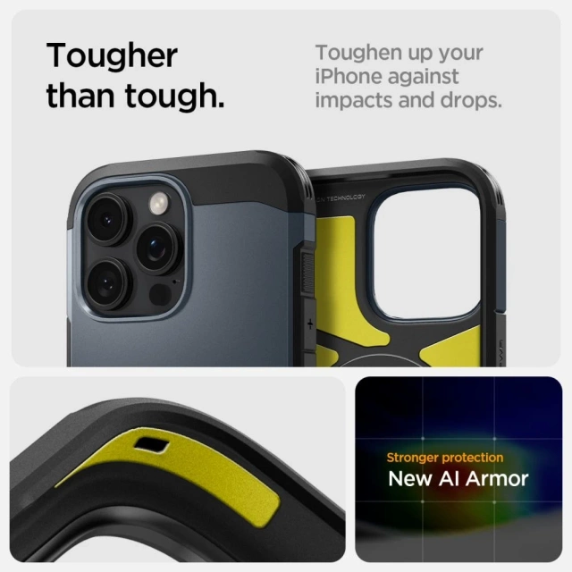 Etui Spigen Tough Armor Mag MagSafe do iPhone 16 Pro Max Metal Slate