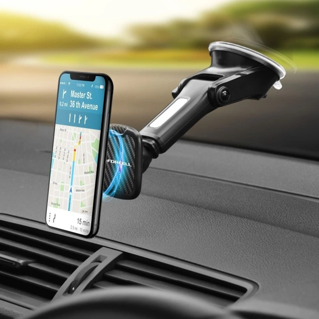 uchwyt samochodowy FORCELL F-GRIP Carbon H-CT327magnetyczny Szyba/Deska