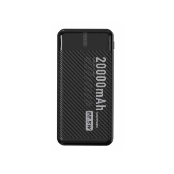 POWERBANK DENMEN NOTBATTERIE SCHWARZ 20000mAh DP41 USC TYP-C