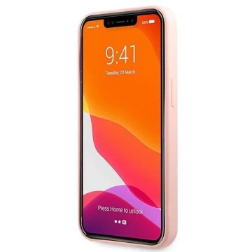 Guess GUHCP13LLS4GWPI iPhone 13 Pro / 13 6,1" różowy/pink Hartschale Silikon 4G Logo