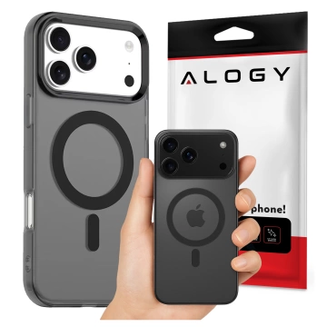 Apple iPhone 17 Pro Hülle – Matte MagSafe-Abdeckung mit Linsenschutz, schlank und kratzfest, perfekte Passform – Alogy Skinny MatteCase™ Schwarz