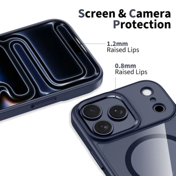 Etui Ochronne do iPhone 17 Pro Tech-Protect MagMat MagSafe Deep Blue Clear