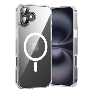 Schutzhülle für iPhone 16 Plus Vention MagSafe transparent, widerstandsfähig