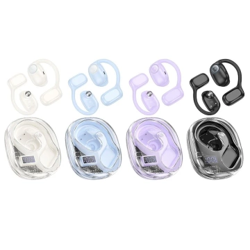 HOCO EA3 TWS Kabellose Bluetooth-Kopfhörer – Lila mit Ladeetui