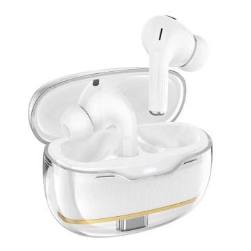 HOCO TWS EW54 Kabellose Bluetooth-Kopfhörer – Weiß mit Ladeetui