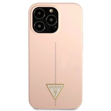 Guess GUHCP13XSLTGP Hülle für Apple iPhone 13 Pro Max 6.7" pink/pink Hardcase Silikon Dreieck