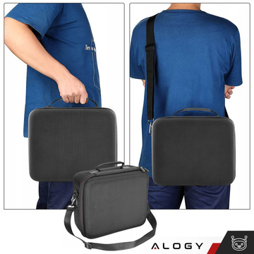 Koffer Koffer Koffer Tasche für Nintendo Switch OLED Zubehör 21 Spiele Alogy Wasserdicht mit Riemen Schwarz