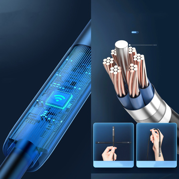 Alogy Duo Cam 1920 Full HD Endoskop-Inspektionskamera Lightning Endoskop für iPhone, USB-C, Micro-USB 3m 8mm schwarz