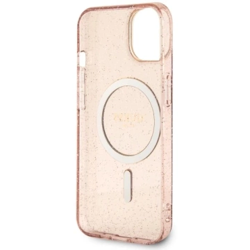 Etui Guess GUHMP14MHCMCGP für iPhone 14 Plus 6,7" Hardcase Glitter Gold MagSafe