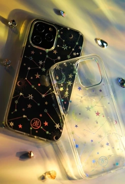 Kingxbar Lucky Series Hülle verziert mit originalen Swarovski-Kristallen iPhone 12 mini transparent (Glück)