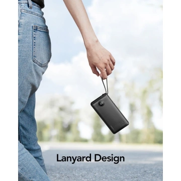 Powerbank Bateria zewnętrzna VEGER C10 - 10 000mAh (Micro + Typ C + Lightning 8-pin) czarny (W1116)