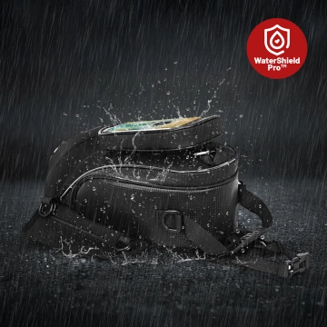 Motorradtasche mit abnehmbarer Handyhülle, wasserdichte Motorradtasche mit Fächern und Tankhalterung, geräumig und robust, MotoRider™ – Schwarz