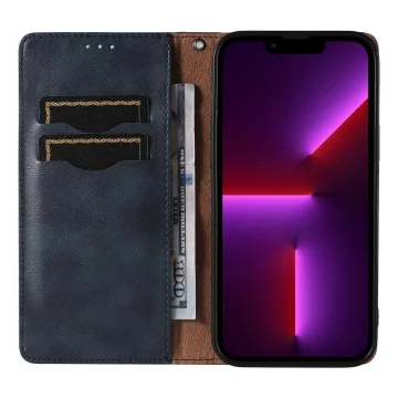 Magnet Strap Case Hülle für iPhone 13 Pro Max Tasche Geldbörse Mini Lanyard Anhänger Blau