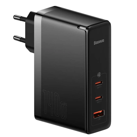 Baseus GaN5 Pro 2xUSB-C USB-Wandladegerät, 140 W (schwarz)