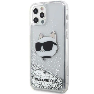 Etui ochronne na telefon Karl Lagerfeld KLHCP12MLNCHCS do Apple iPhone 12 /12 Pro 6,1" srebrny/silver hardcase Glitter Choupette Head