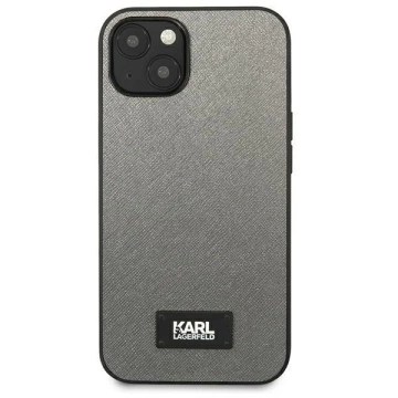 Etui ochronne na telefon Karl Lagerfeld KLHCP13SSFMP2DG do Apple iPhone 13 Mini 5,4" hardcase srebrny/silver Saffiano Plaque