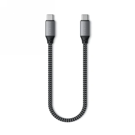 Kabel Satechi USB-C do USB-C 25 cm, PD 100W, wytrzymały splot, przenośny
