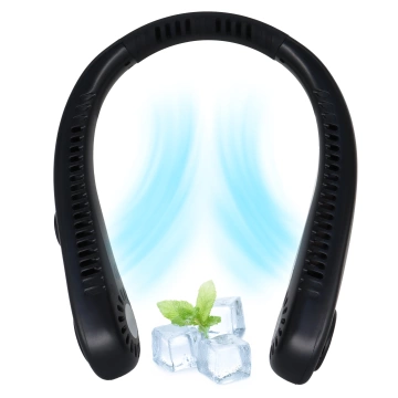 Alogy BreezeNeck™ Nackenventilator Mini-Luftzirkulator mit Display 1500mAh Schwarz