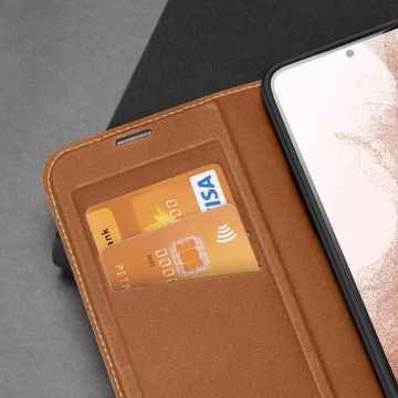 Dux Ducis Skin X2 Schutzhülle für Samsung Galaxy S23 Flip Case Wallet Stand Braun
