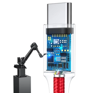 Baseus 3in1-Kabel mit USB-Anschlüssen - USB Typ C / Lightning / Micro-USB 1,2 m, 3,5 A rot (CAJS000009)