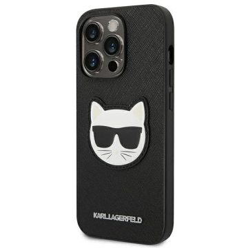 Etui Karl Lagerfeld KLHCP14XSAPCHK do iPhone 14 Pro Max 6,7" hardcase Saffiano Choupette Head Patch czarny/black