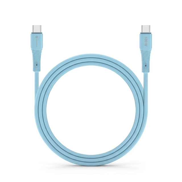 Kabel USB-C – USB-C 100W Forcell F-Energy Silicone 1 m C347 niebieski