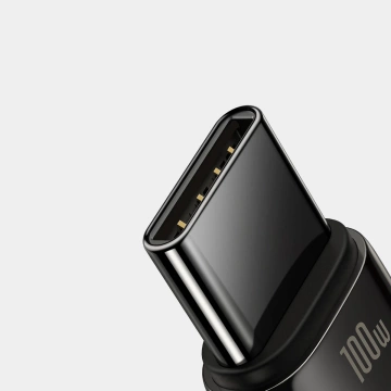 Baseus Tungsten Gold Kabel USB-A - USB-C 480Mb/s 100W 1m schwarz (CAWJ000001)