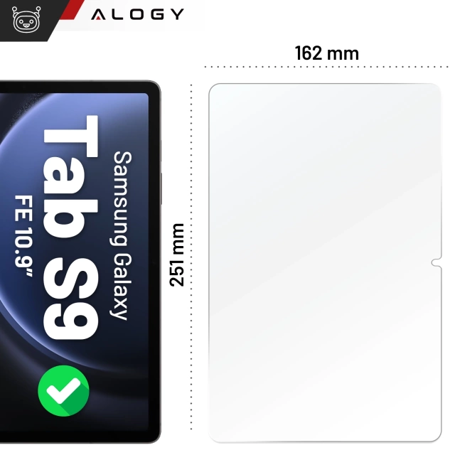 Szkło hartowane do Samsung Galaxy Tab S9 FE 10.9" Alogy Screen Protector Pro+ 9H ochronne na ekran