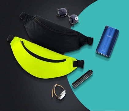 Sachet Laufgürtel Gürteltasche Handytasche Schlüssel Dokumente Geldbörse schwarz