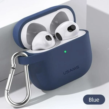 Schutzhülle für USAMS Kopfhörer für Apple AirPods 3 Silikon blau/blau BH741AP02 (US-BH741)