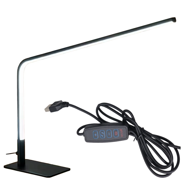 Lampka biurkowa nocna LED długie oświetlenie – trzy tryby barwy, regulacja jasności, lampa na biurko, do czytania i pracy domowej – Alogy StudyBeam™