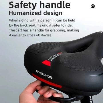 Rockbros AQ-6090R Fahrradsattel – Schwarz und Rot