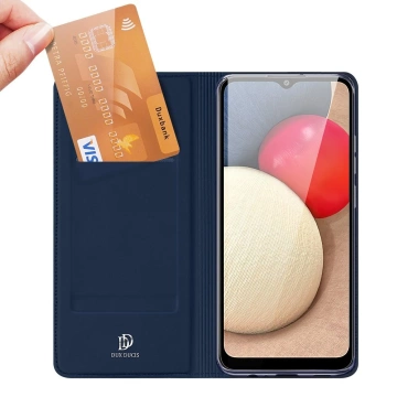 DUX DUCIS Skin Pro kabura etui pokrowiec z klapką Samsung Galaxy A02s EU niebieski