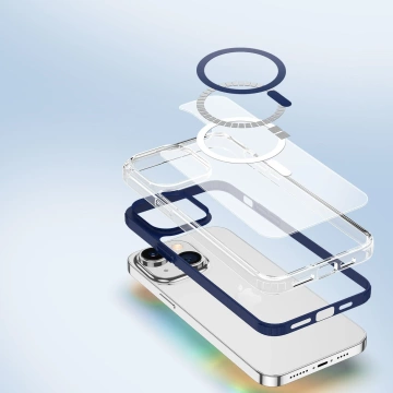 Dux Ducis Clin2 Hülle iPhone 14 Plus Magnetische MagSafe Hülle blau