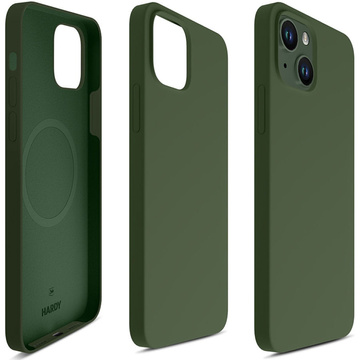 Etui für Telefon 3mk für Apple iPhone 13 Hardy Silicone MagCase Alphine Green