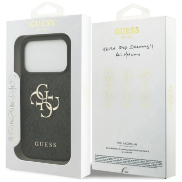 Etui Guess Hardcase 4G Big Metal Logo do iPhone 17 Pro, czarne