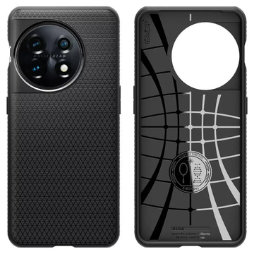 Schützende Spigen Liquid Air Handyhülle für OnePlus 11 5G Mattschwarz