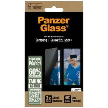 Szkło hartowane do Samsung Galaxy S25+ PanzerGlass Ultra-Wide Fit Privacy