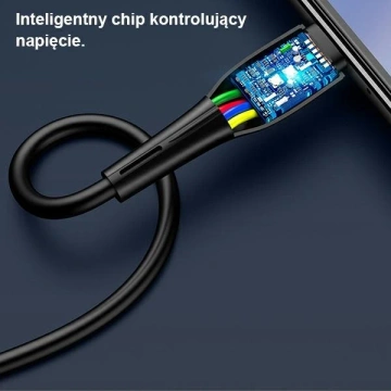 USAMS Kabel U38 USB-C 5A Fast Charge for OPPO/HUAWEI 1m czarny