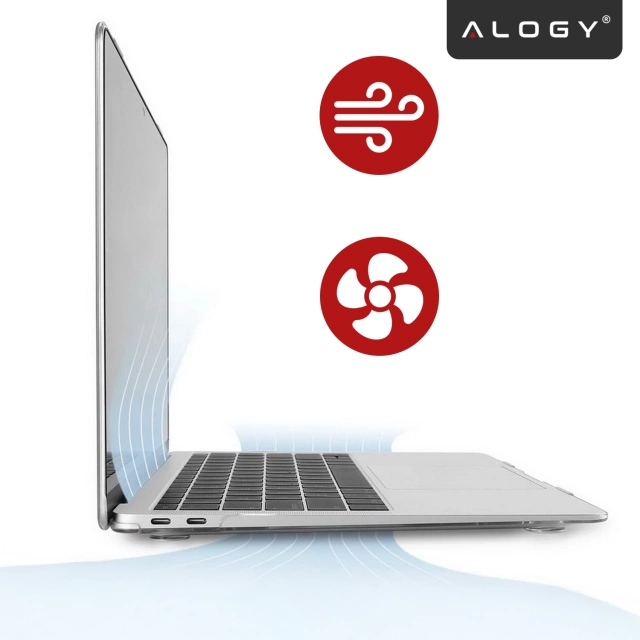 Etui Ochronne do Apple MacBook Air 13 13.6" M2 (2022) / M3 (2024) / M4 (2025), Smukłe i Przezroczyste, Alogy HardCase™ – Transparentne
