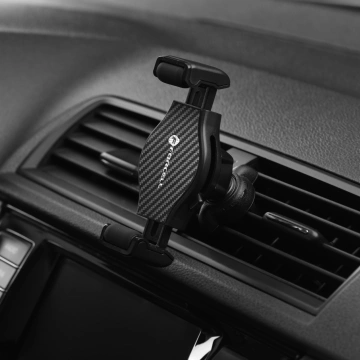FORCELL F-GRIP Carbon H-CF509 Autohalterung für Kühlergrill, Schwarz