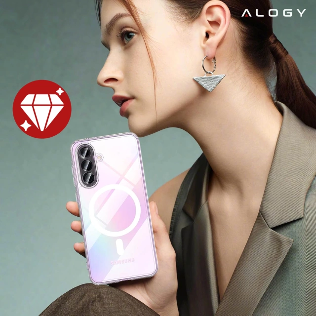 Etui do Samsung Galaxy A56 / A36 5G obudowa ochronna na telefon Alogy HybridMag™️ Case do MagSafe Przezroczyste + Szkło hartowane