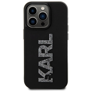 Etui Karl Lagerfeld KLHCP15X3DMBKCK do iPhone 15 Pro Max 6.7" czarny/black hardcase 3D Rubber Glitter Logo