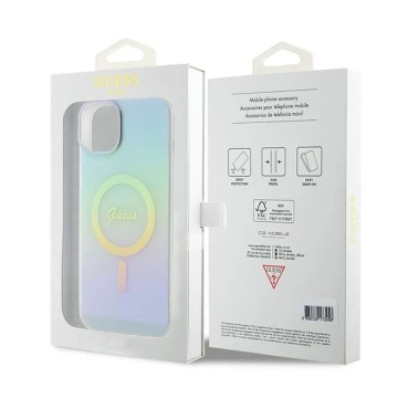 Etui Guess GUHMP15MHITSQ für iPhone 15 Plus 6,7" Hardcase IML Iridescent MagSafe türkis/türkis
